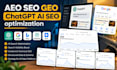 optimize your website for aeo GEO and chatgpt ai search