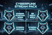 create animated cyberpunk twitch stream overlay pack