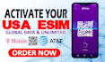 activate reliable united states esim, att esim, tmobile esim