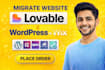 migrate lovable website to wordpress or wix fast and safely
