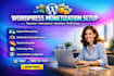 setup wordpress payments, memberships, donations and paid listings website