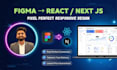 convert figma, xd, or PSD to react or next js pixel perfect