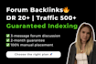 build safe backlinks on top US and eu forums