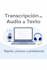 transcribo audio o vídeo a texto en español