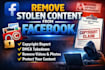 submit facebook copyright claim and remove stolen content
