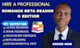 beta read your erotica, romantasy, dark, contemporary romance novel