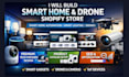 build smart home device shopify store, voice controlled lighting, drone website
