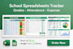 create school spreadsheet, grade tracker, attendance, expense tracker in excel