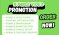 rumble video promotion and rumble channel promotion