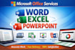 do professional work in microsoft word, excel and powerpoint