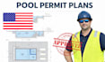 draw, review, stamp swimming pool design structural pool plans mep pool drawing