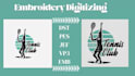 do embroidery digitizing and convert image to dst pes jef file fast