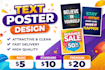 create creative text posters for social media and business