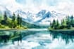 paint landscapes in watercolor