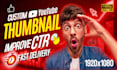 design scroll stopping high CTR thumbnails for maximum views