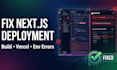 fix nextjs build errors and vercel deployment issues