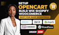 setup opencart build wix shopify woocomerce shift for shop wordpress elementor