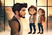 do a professional couple character for profile picture