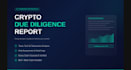 create a crypto project due diligence report