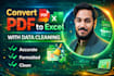 convert pdf to excel with data cleaning