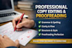 professionally copy edit and proofread your document