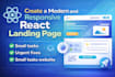 create a modern and responsive react landing page