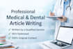 write SEO optimized dental, medical and healthcare articles