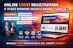 online event registration and ticket booking website design