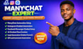 setup manychat chatbot manychat automation integration facbook chatbot ai agent