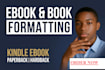 manuscript formatting, book formatting, kindle formatting paperback formatting