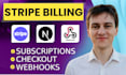 integrate stripe checkout, subscriptions, and webhooks in next js