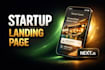 develop a modern startup landing page using next