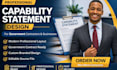 design professional capability statement for government and business
