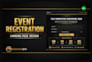 design a professional event registration landing page