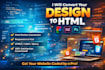 do figma to html, psd to html, css responsive website