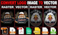 convert your low resolution logo and image in to vector