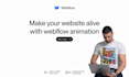 create custom webflow animations and interactions