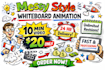 create messy style doodle whiteboard animation video