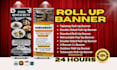 design roll up banner, pull up, retractable banner design