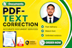 edit modify of fix scanned document or pdf files quick service