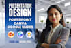 create a modern canva presentation or powerpoint slides design