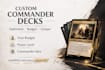 build a custom mtg commander or edh deck from any theme or combo
