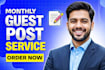 write article and submit guest post backlinks on da 50 plus sites