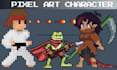create pixel art animation, sprite sheet, 8bit character and game assets