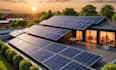 get qualified solar panel, electrical power, energy solar logo design