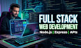 develop node js express backend api or full stack web app
