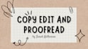 copy edit your fiction manuscript