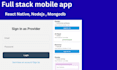 develop a professional full stack mobile app with react native and nodejs