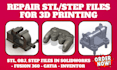 design create repair fix modify custom stl step file for 3d printing