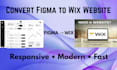 convert figma to wix website, landing page or wix redesign